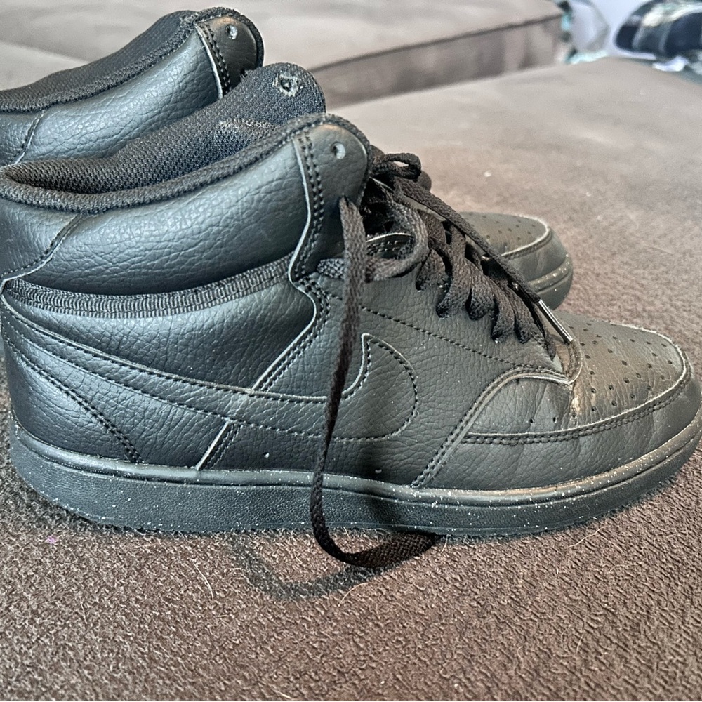 Nike All-Black Leather Sneakers